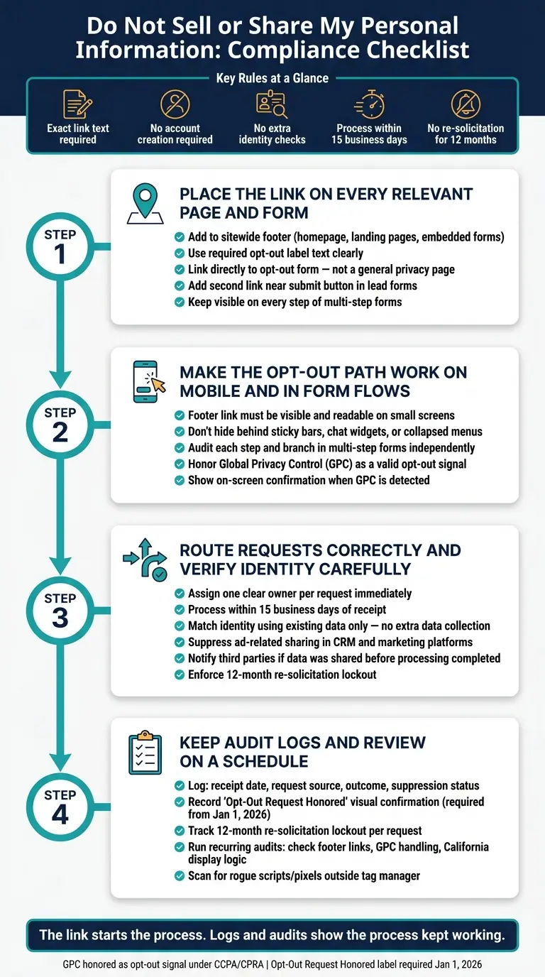 Do Not Sell or Share My Personal Information: Compliance Checklist