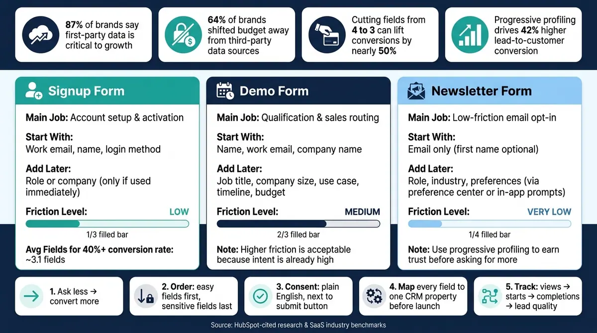SaaS Form Types: What to Ask, When, and Why