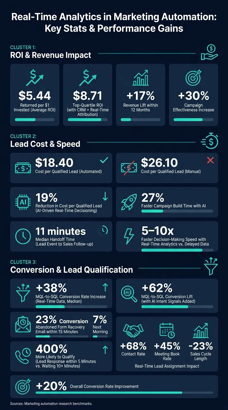 Real-Time Analytics in Marketing Automation: Key Stats & Performance Gains