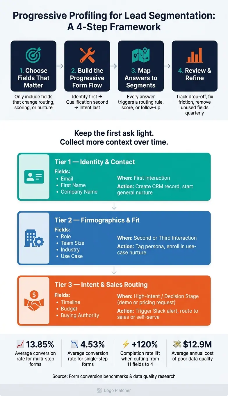 Progressive Profiling Framework: Identity → Fit → Intent