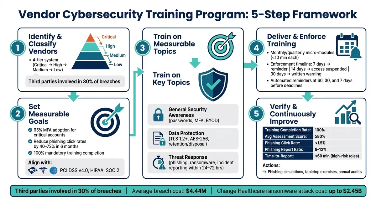 Vendor Cybersecurity Training Program: 5-Step Framework
