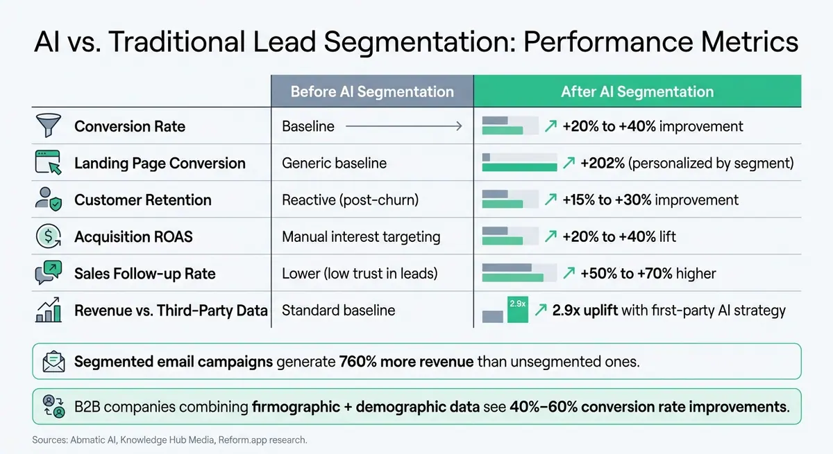 AI vs. Traditional Lead Segmentation: Performance Metrics