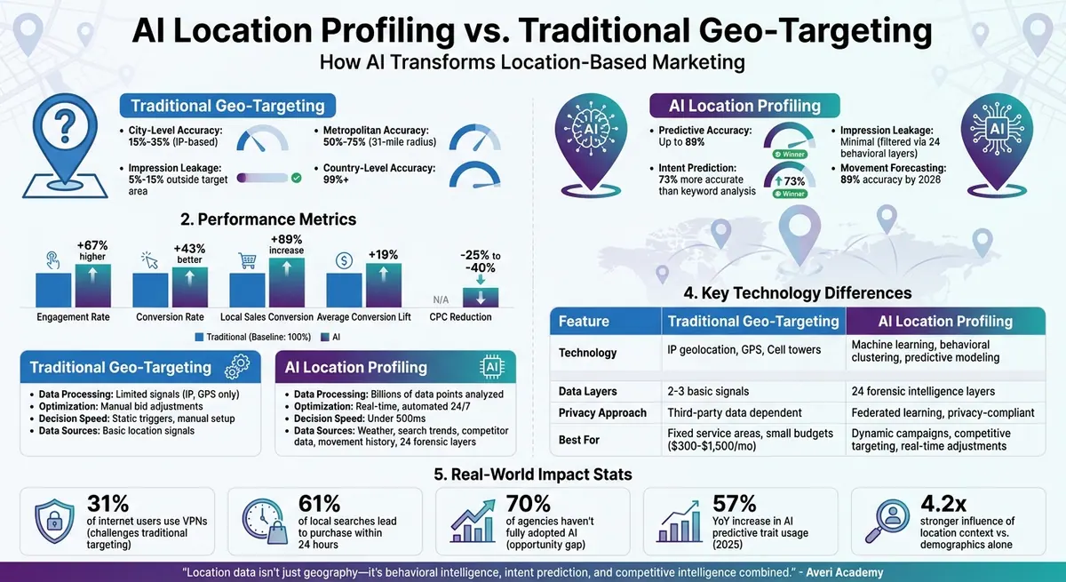 AI Location Profiling vs Traditional Geo-Targeting: Performance Comparison