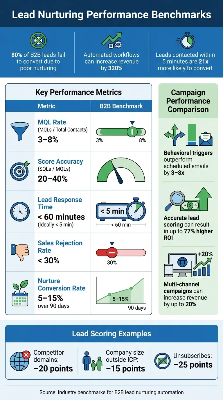 Lead Nurturing Automation: Key Performance Metrics and Benchmarks for B2B Teams