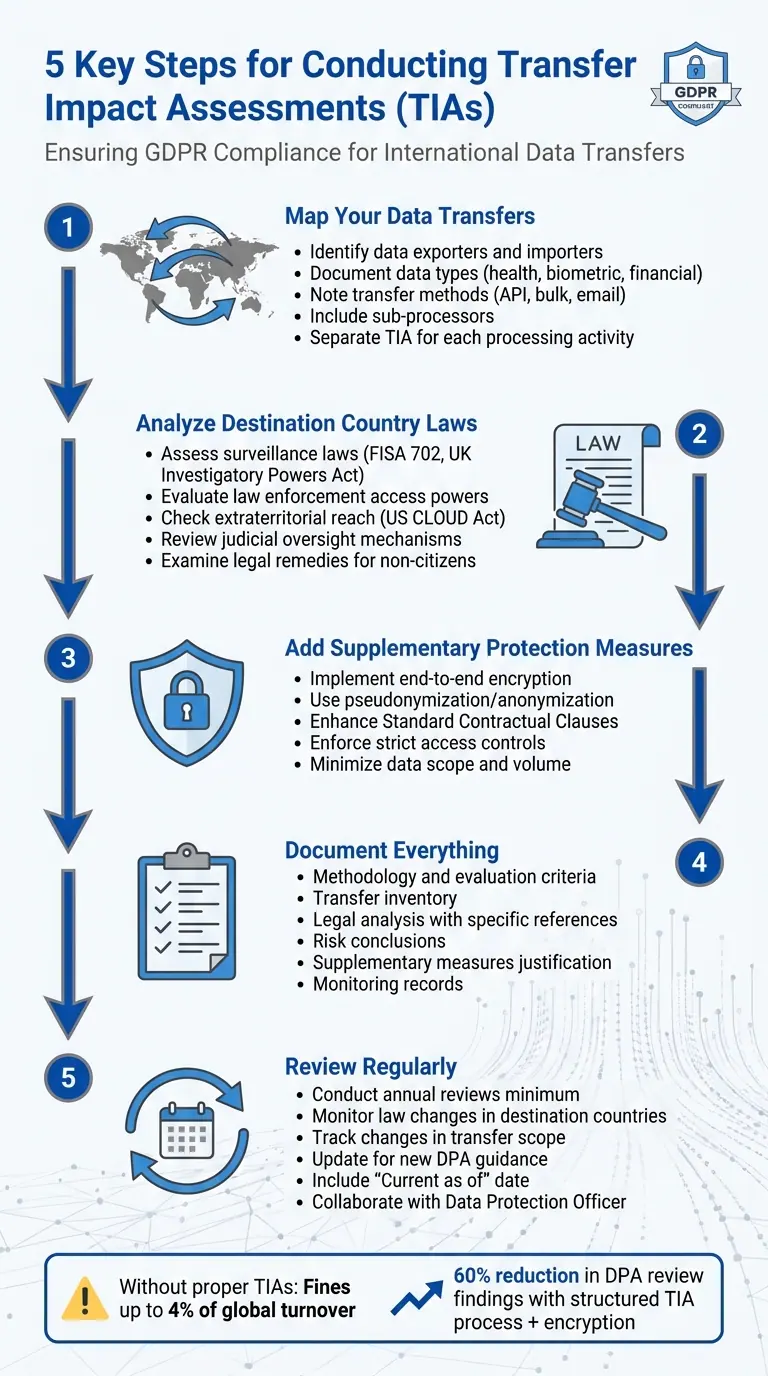 5 Key Steps for Conducting Transfer Impact Assessments (TIAs) Under GDPR