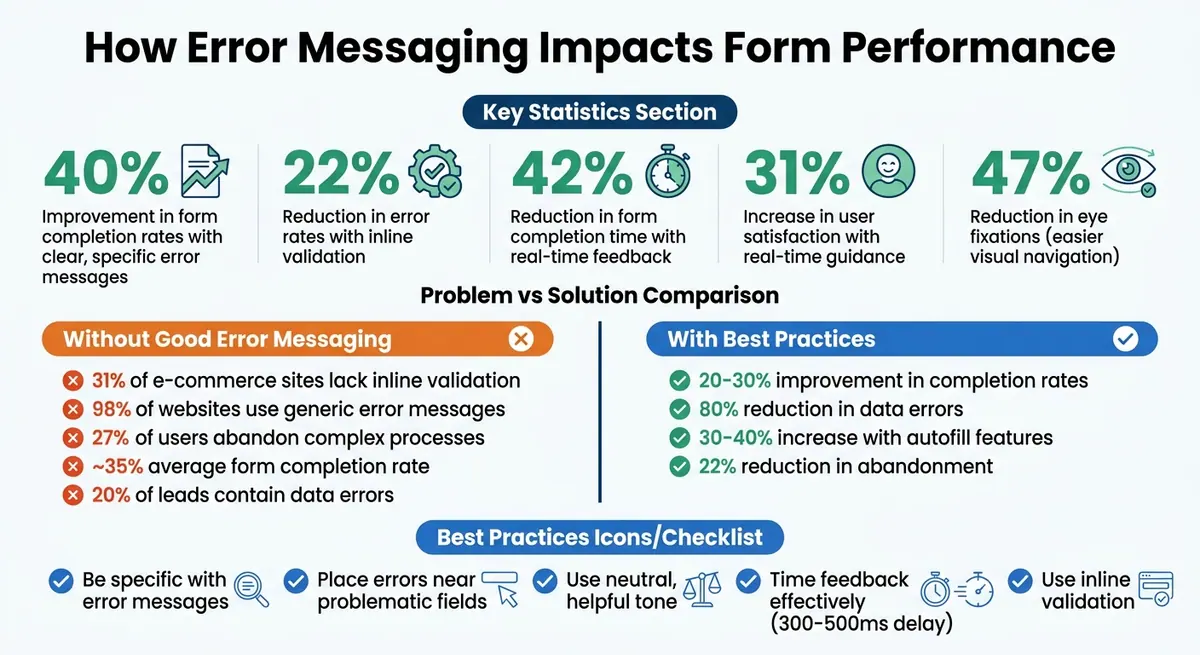 Impact of Error Messaging and Inline Validation on Form Completion Rates