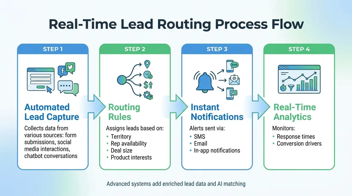 How Real-Time Lead Routing Works: 4-Step Process
