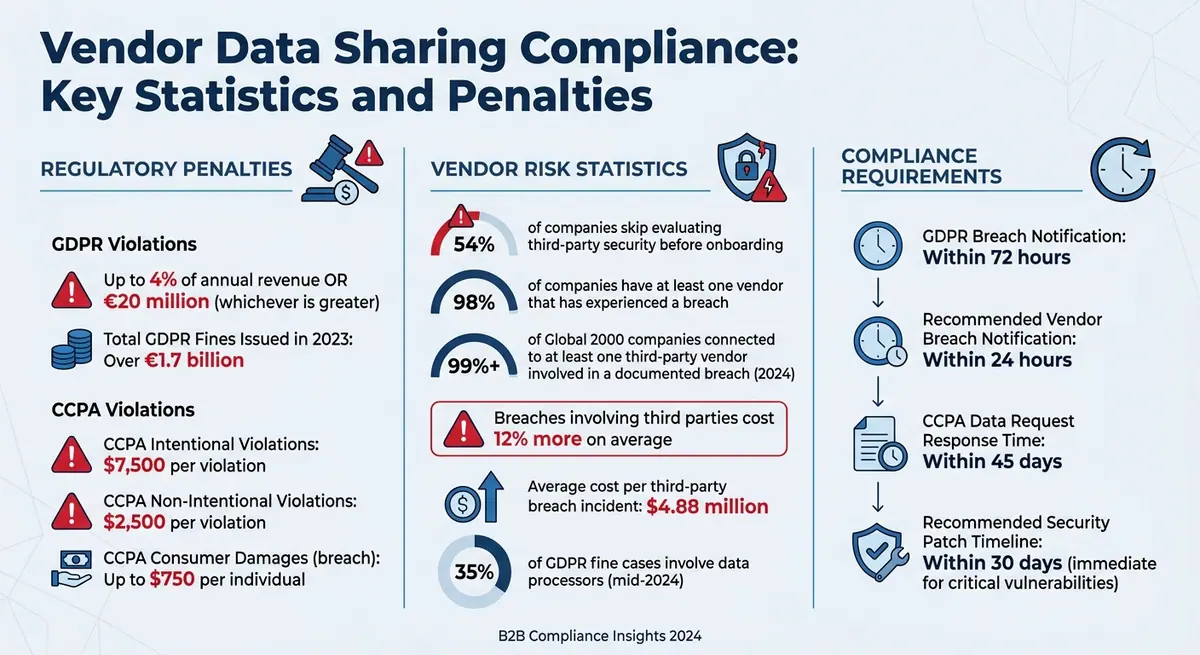 Vendor Data Sharing Compliance: Key Statistics and Penalties