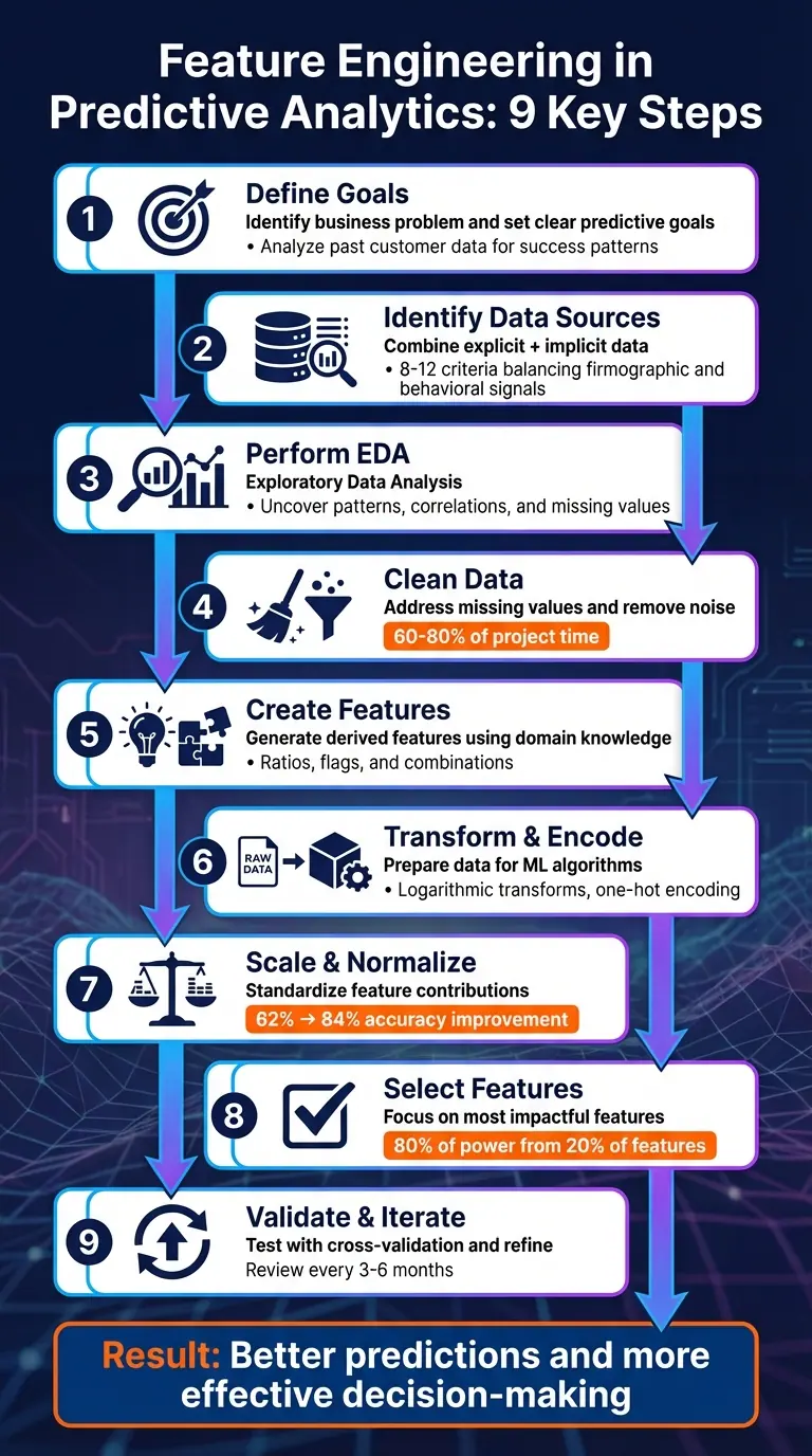9-Step Feature Engineering Process for Predictive Analytics