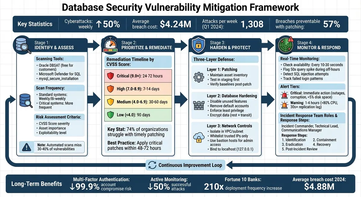 Database Security Vulnerability Mitigation Framework: A 4-Step Process