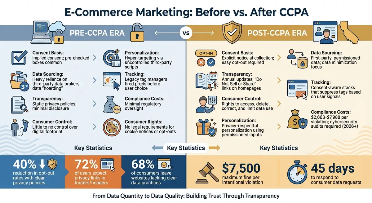 E-Commerce Marketing Before and After CCPA: Key Differences