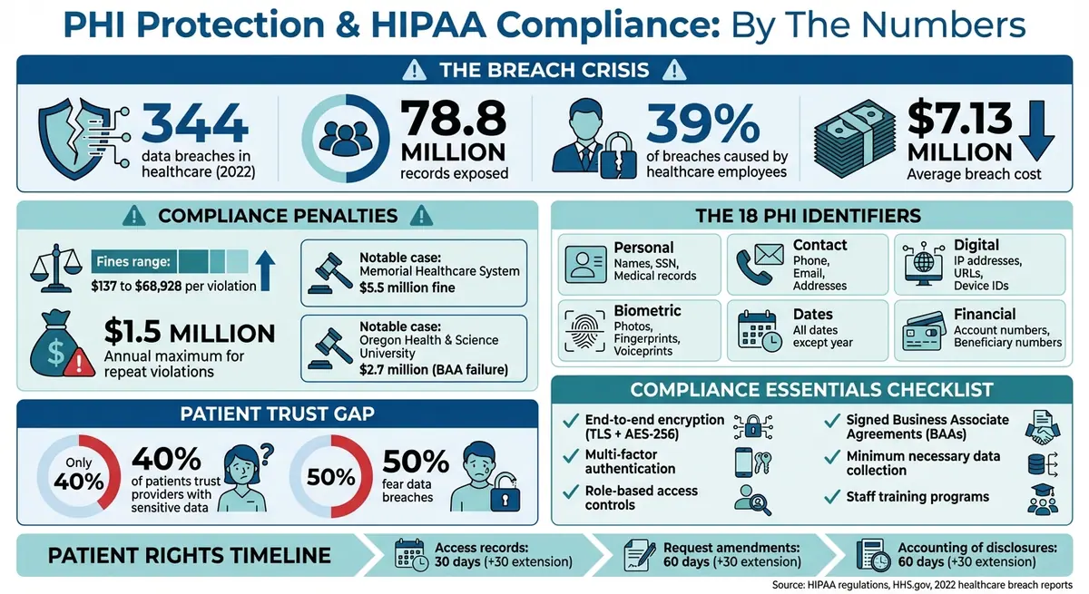 HIPAA Compliance Statistics and PHI Protection Requirements for Healthcare Forms
