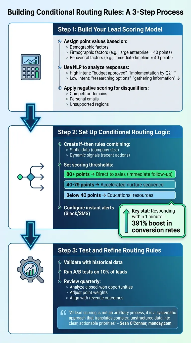 AI Lead Scoring Conditional Routing Implementation Process