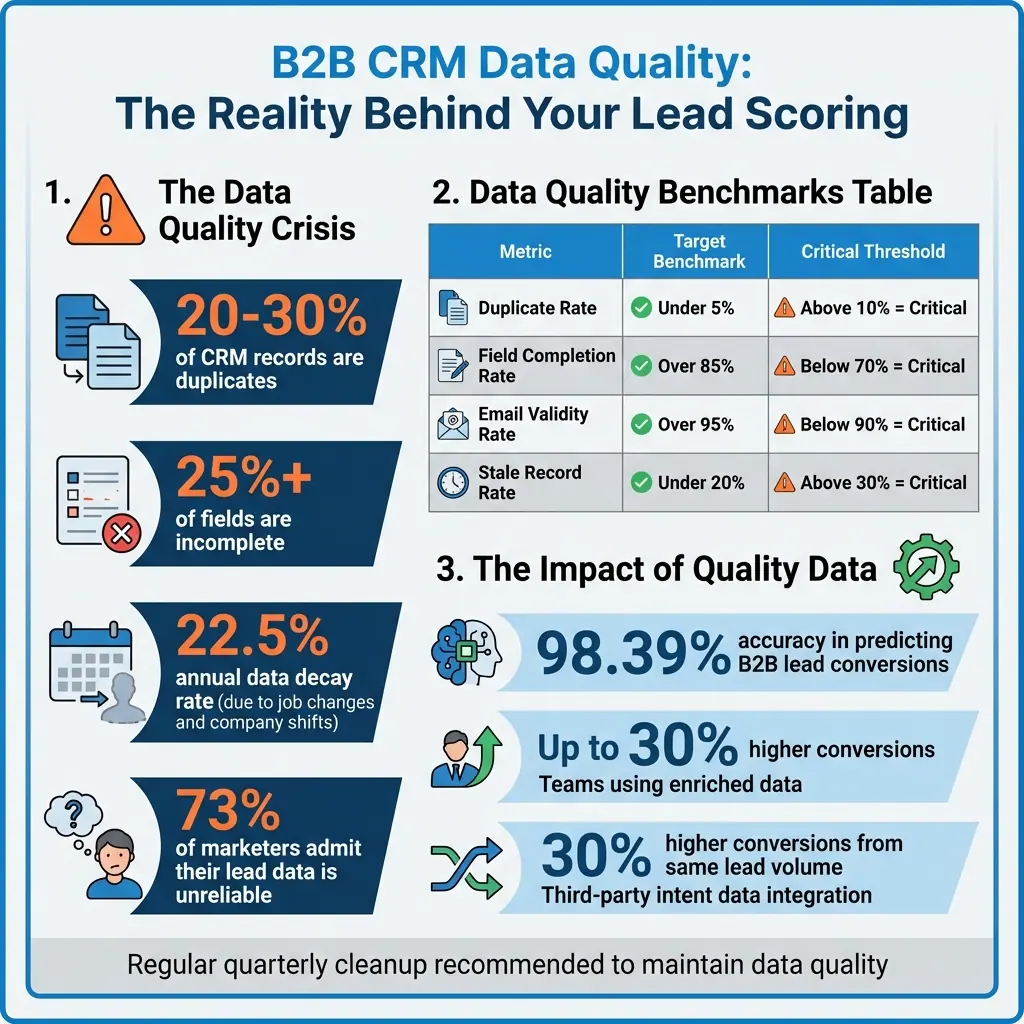 B2B CRM Data Quality Statistics and Benchmarks