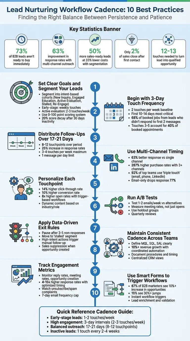 Lead Nurturing Workflow Cadence Framework: 10 Best Practices