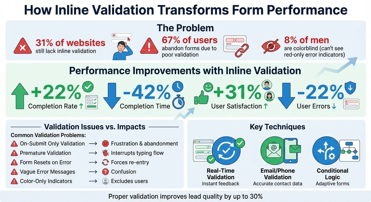 Impact of Inline Form Validation on User Experience and Conversion Rates