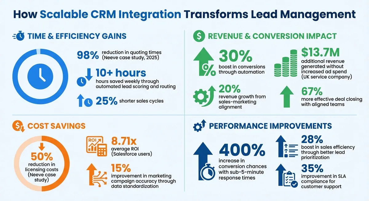 Key Benefits and ROI of Scalable CRM Integration for Lead Management