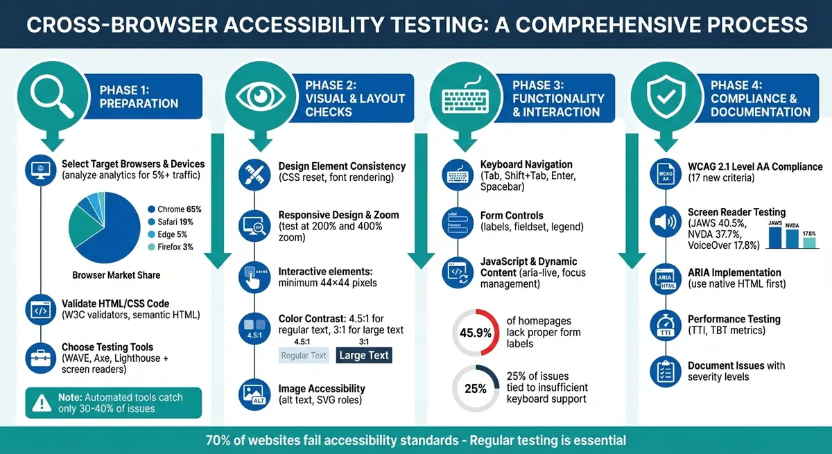 Cross-Browser Accessibility Testing Workflow: 4-Phase Checklist