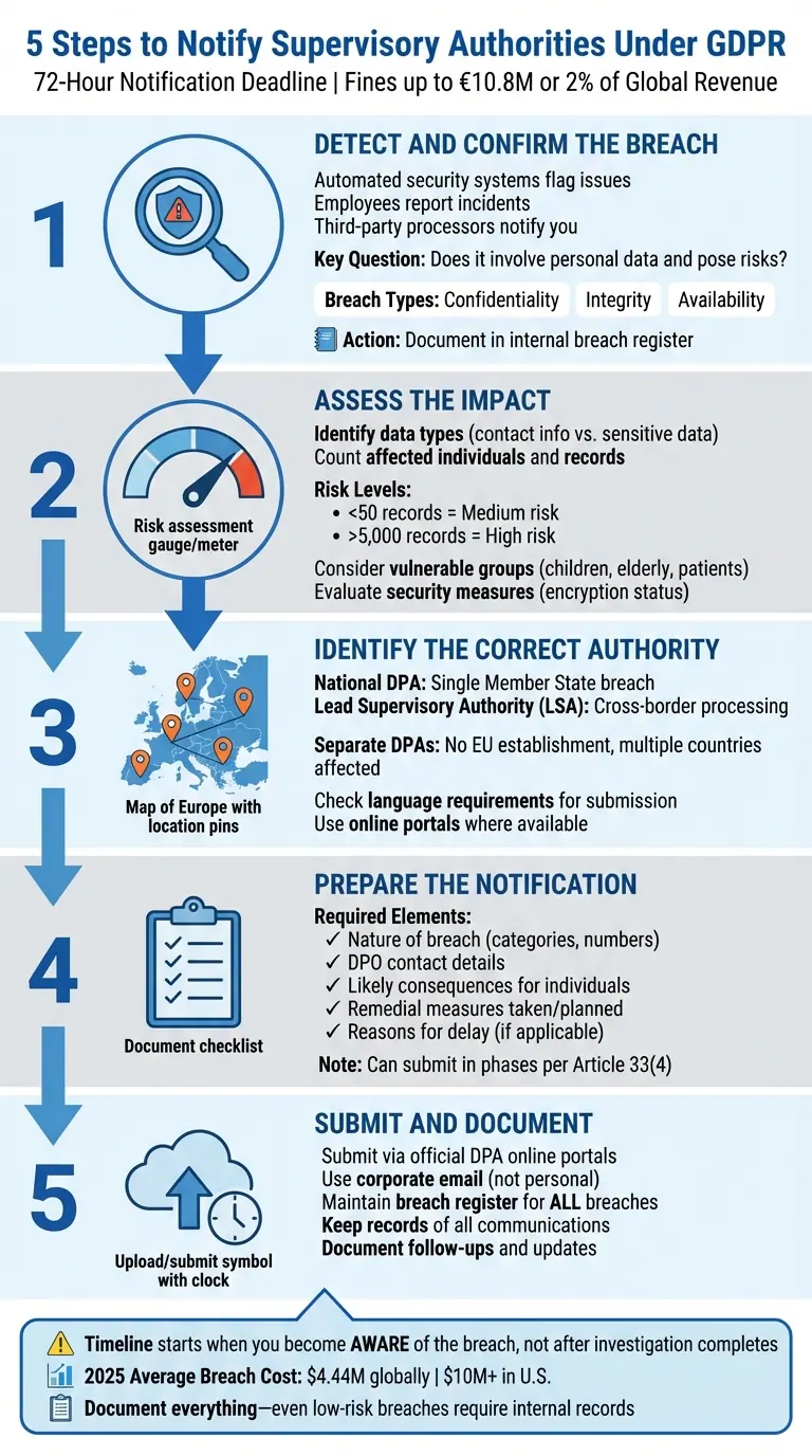 5 Steps to Notify Supervisory Authorities Under GDPR Within 72 Hours