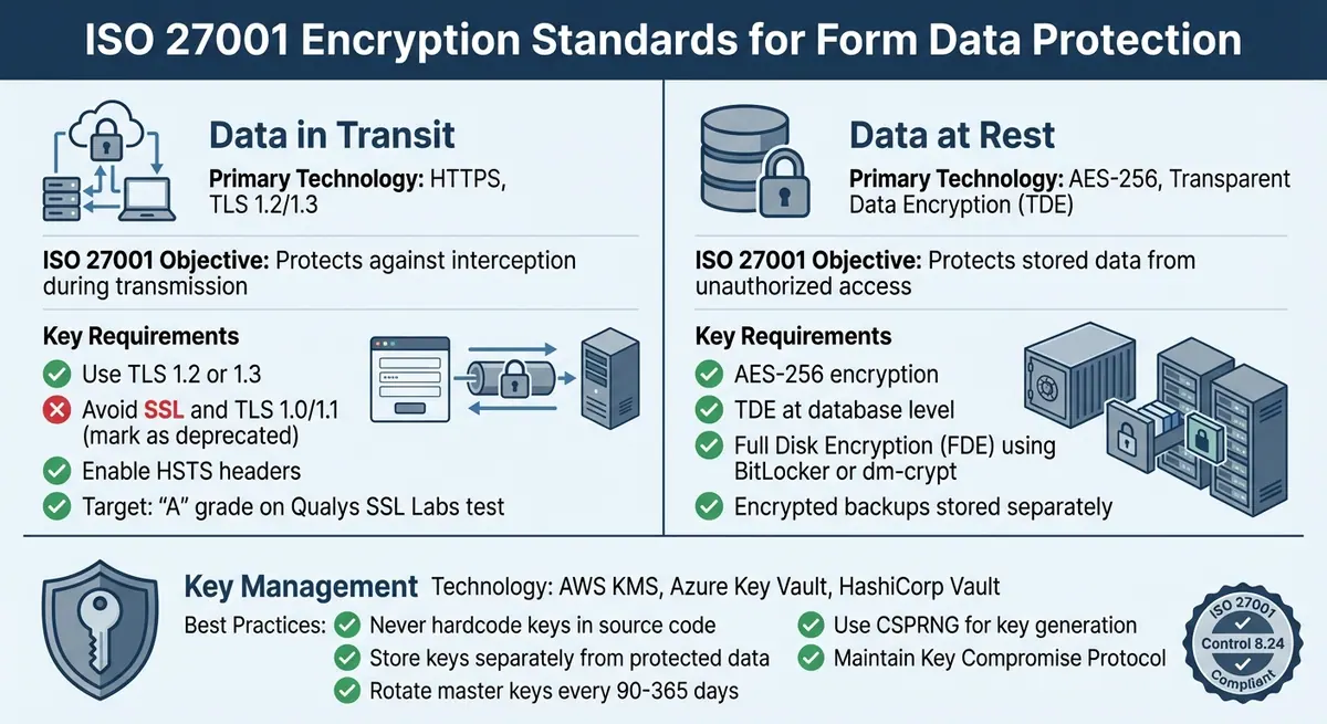 ISO 27001 Encryption Standards: Data in Transit vs Data at Rest