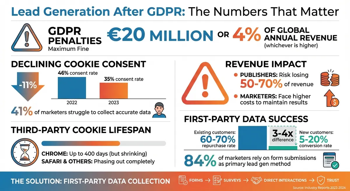 GDPR Impact on Lead Generation: Key Statistics and Cookie Consent Trends 2022-2024