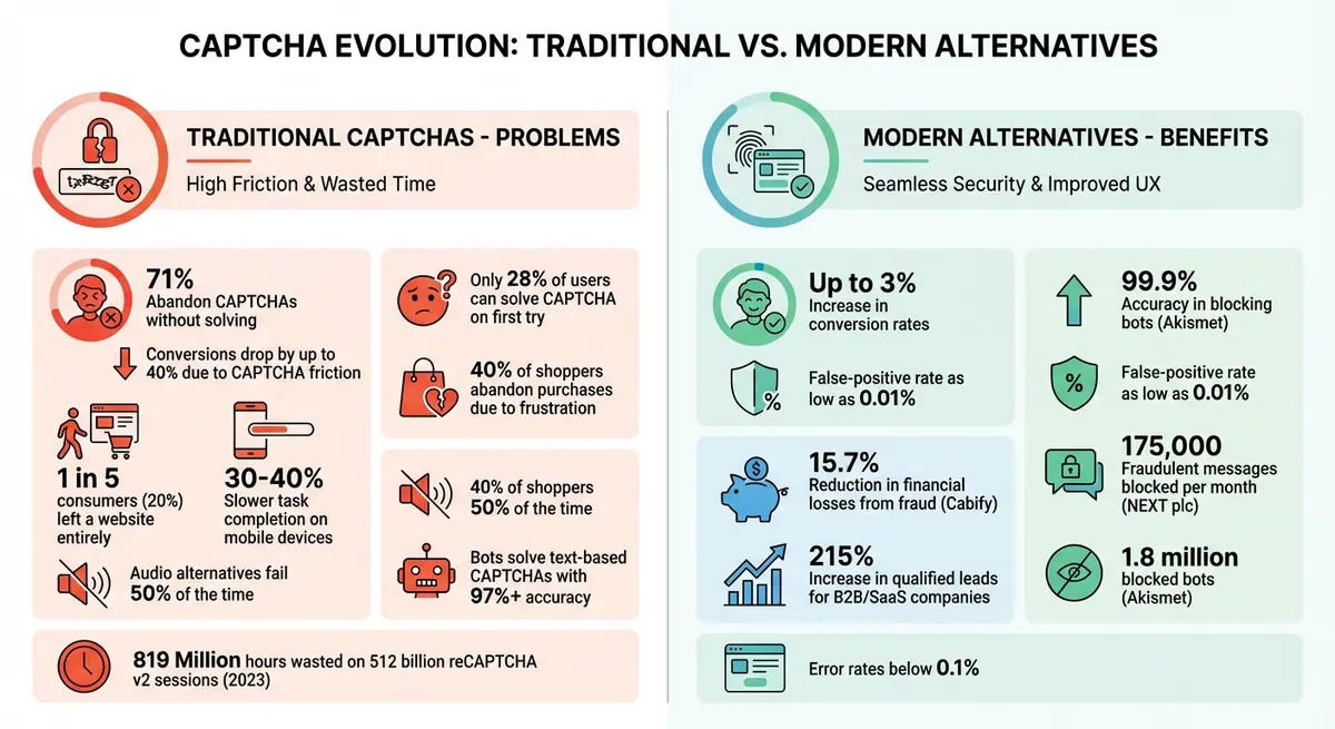 CAPTCHA vs Alternatives: Impact on Conversions and Lead Quality