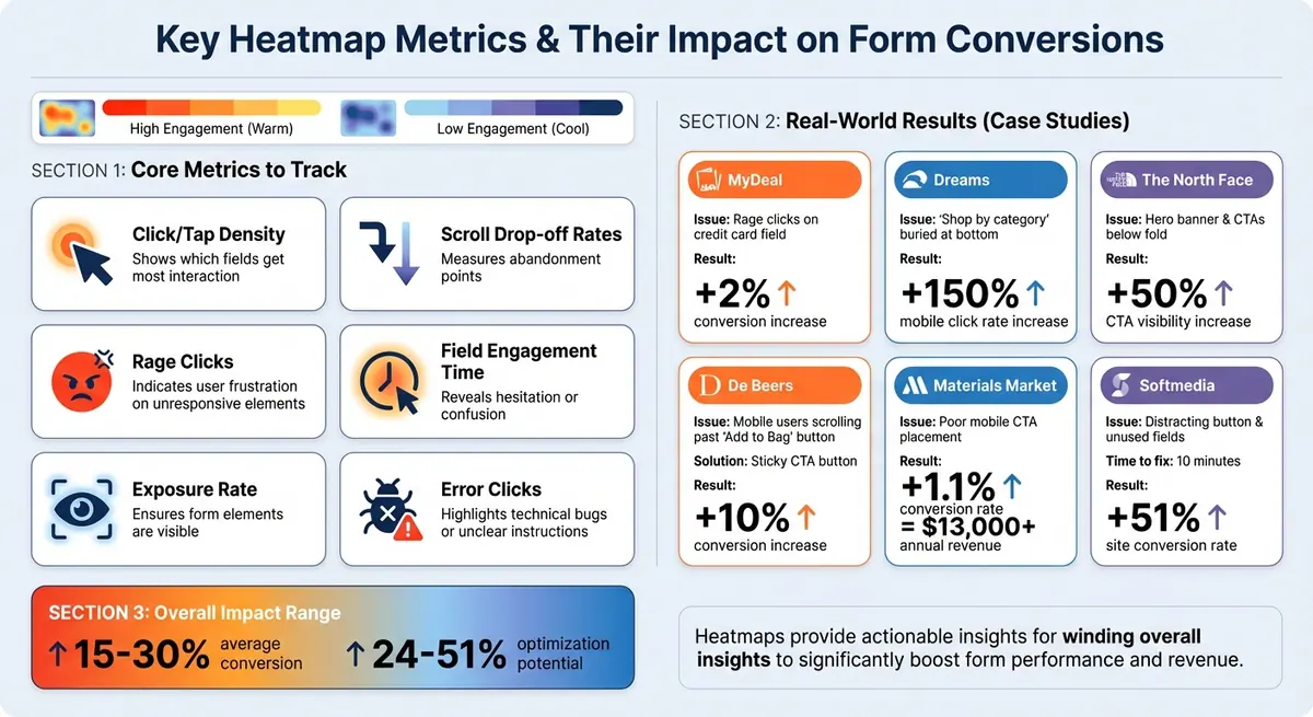Heatmap Metrics for Form Optimization: Key Statistics and Results