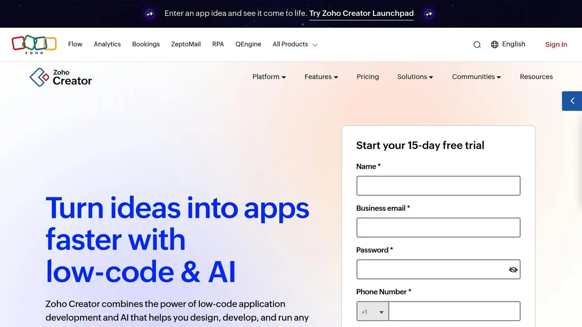 Zoho Creator