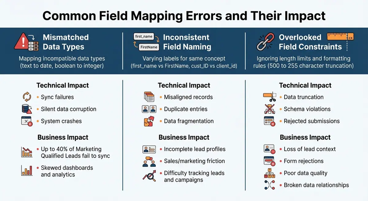 Common Field Mapping Errors: Types, Technical Impact, and Business Consequences
