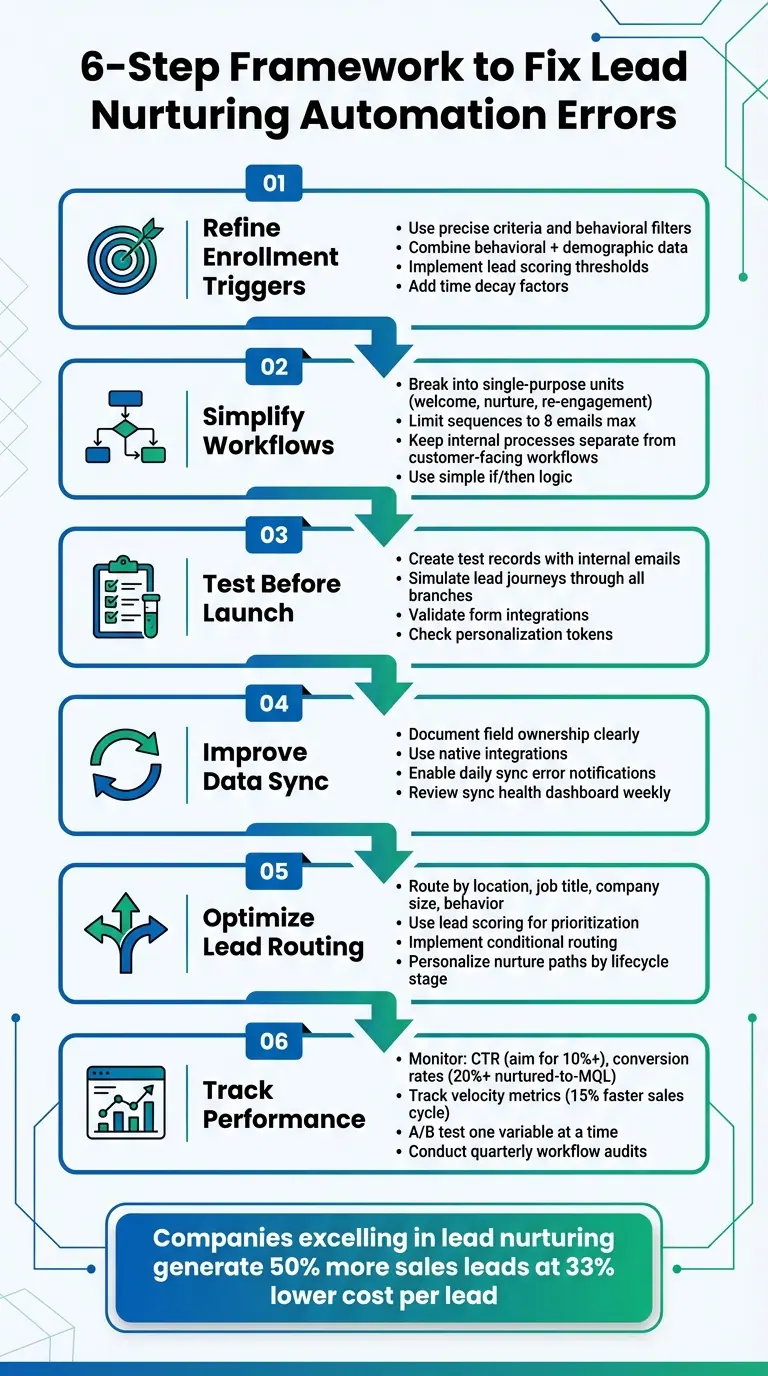 6-Step Framework to Fix Lead Nurturing Automation Errors