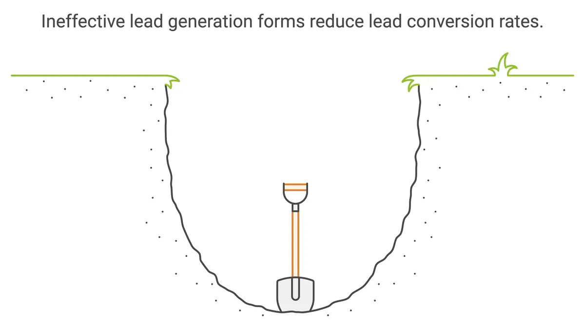 Minimalist lead generation form template design
