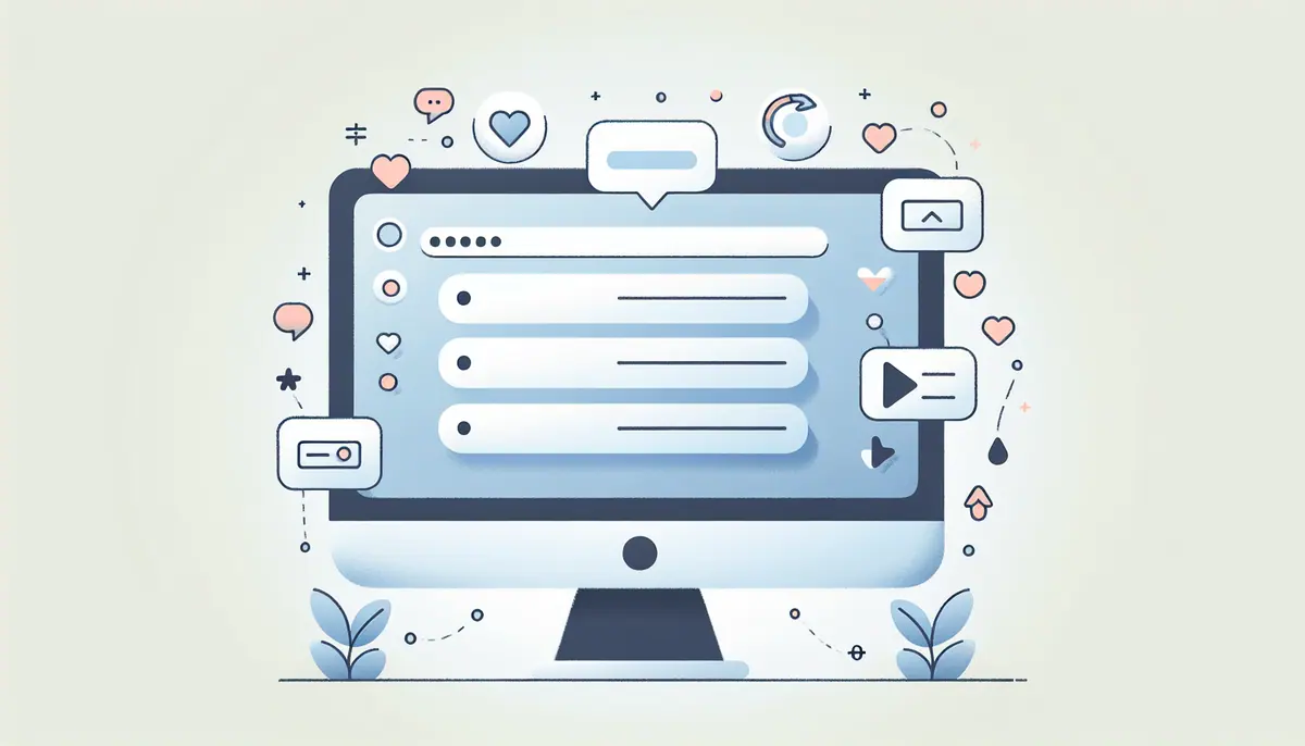 Minimalist design of a computer screen displaying a multi-step form.