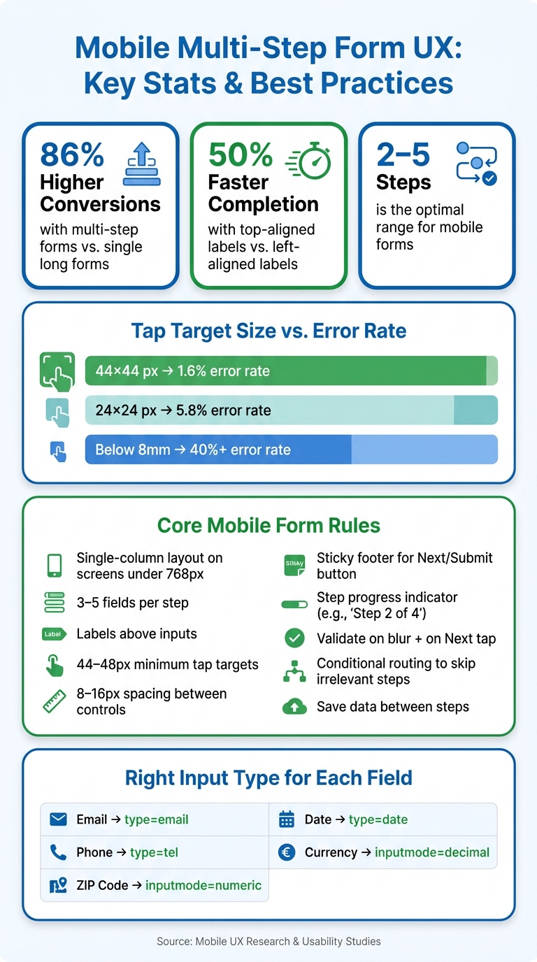 Mobile Form UX: Key Stats & Best Practices at a Glance