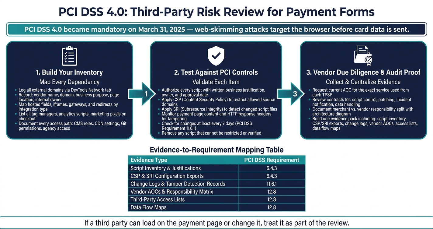PCI DSS 4.0 Third-Party Risk Review Process for Payment Pages