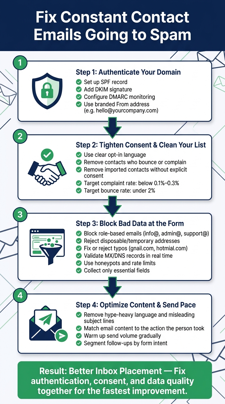How to Fix Constant Contact Emails Going to Spam (Step-by-Step)