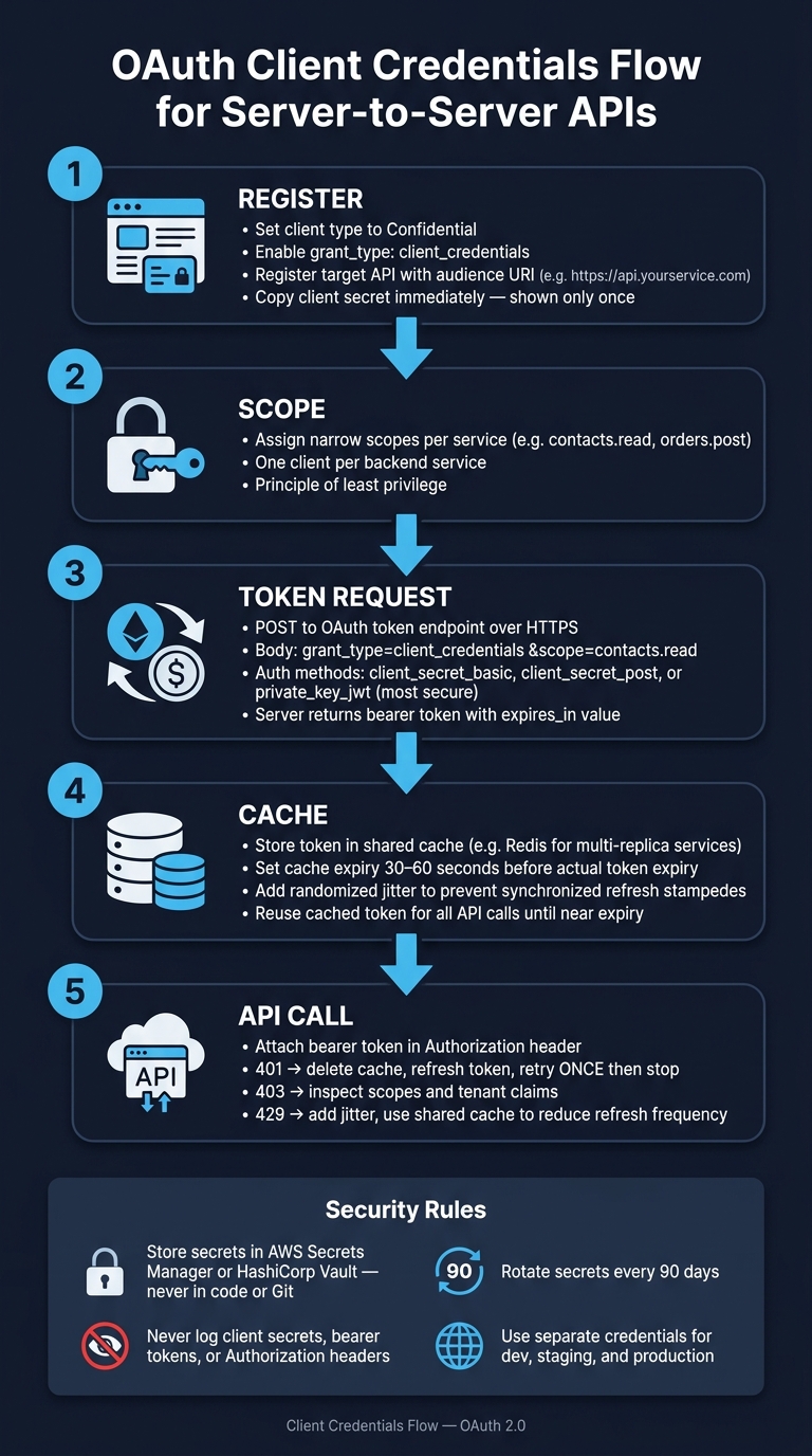 OAuth Client Credentials Flow: Server-to-Server API Authentication