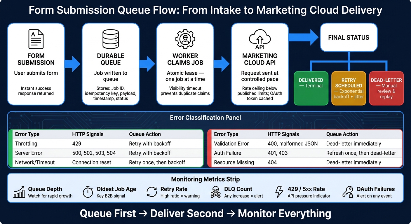 Form Submission Queue Flow: From Intake to Marketing Cloud Delivery