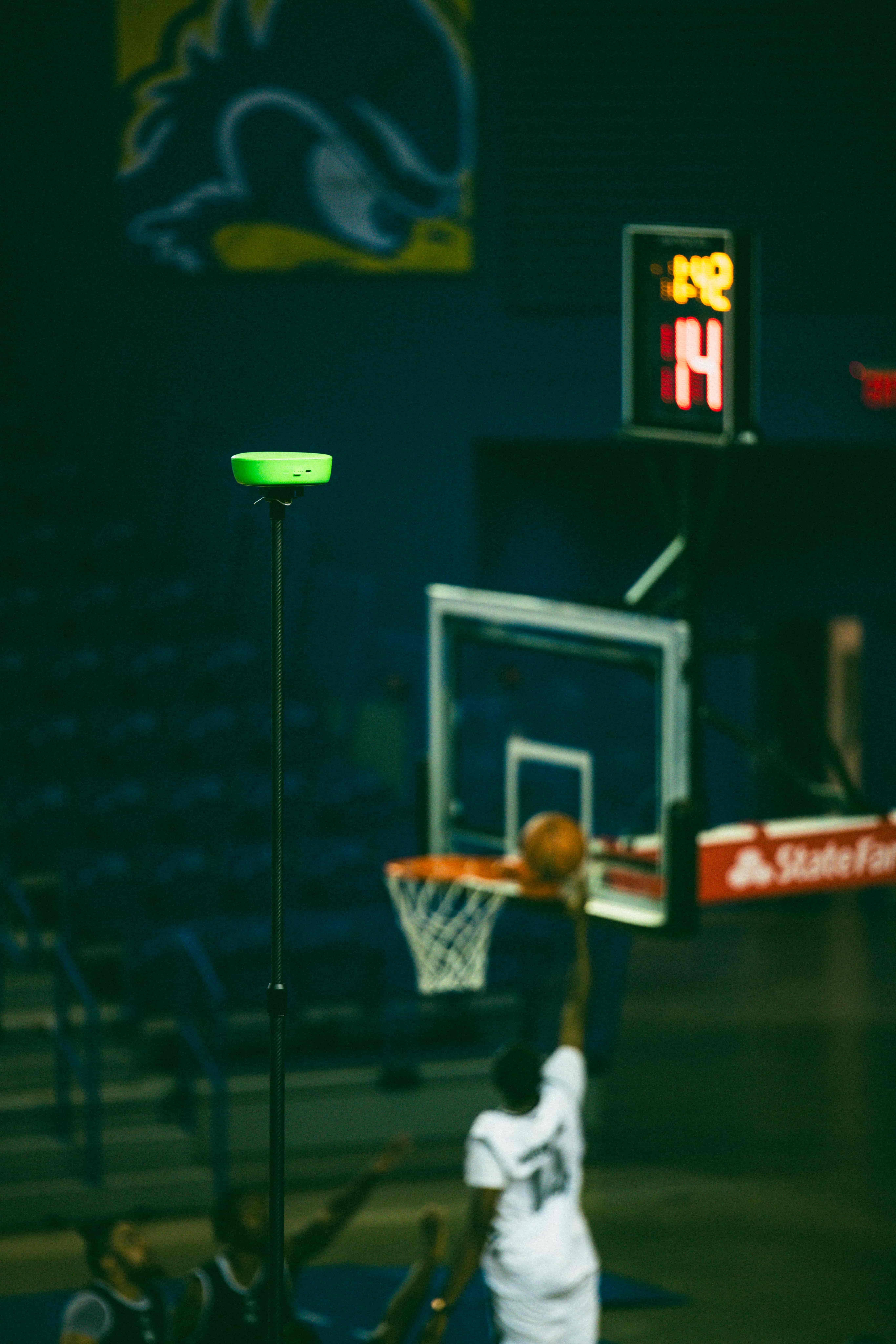 Youth basketball players conditioning drill