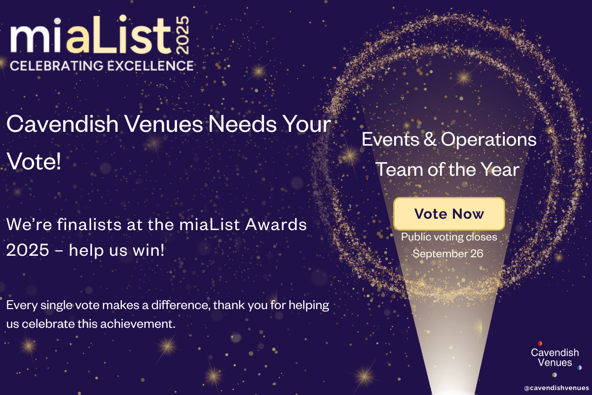 Cavendish Venues Shortlisted for Events Team of the Year