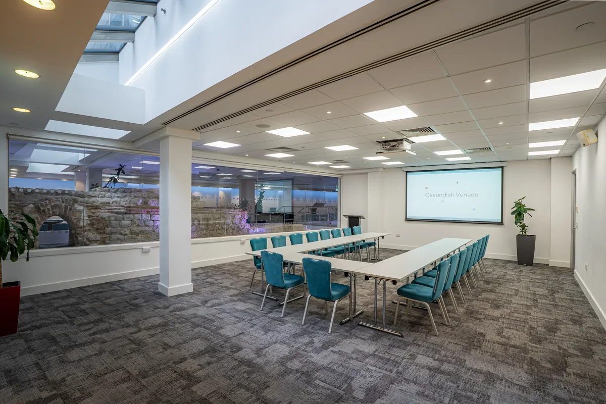 The Walbrook room set for a workshop at One America Square, City of London EC3