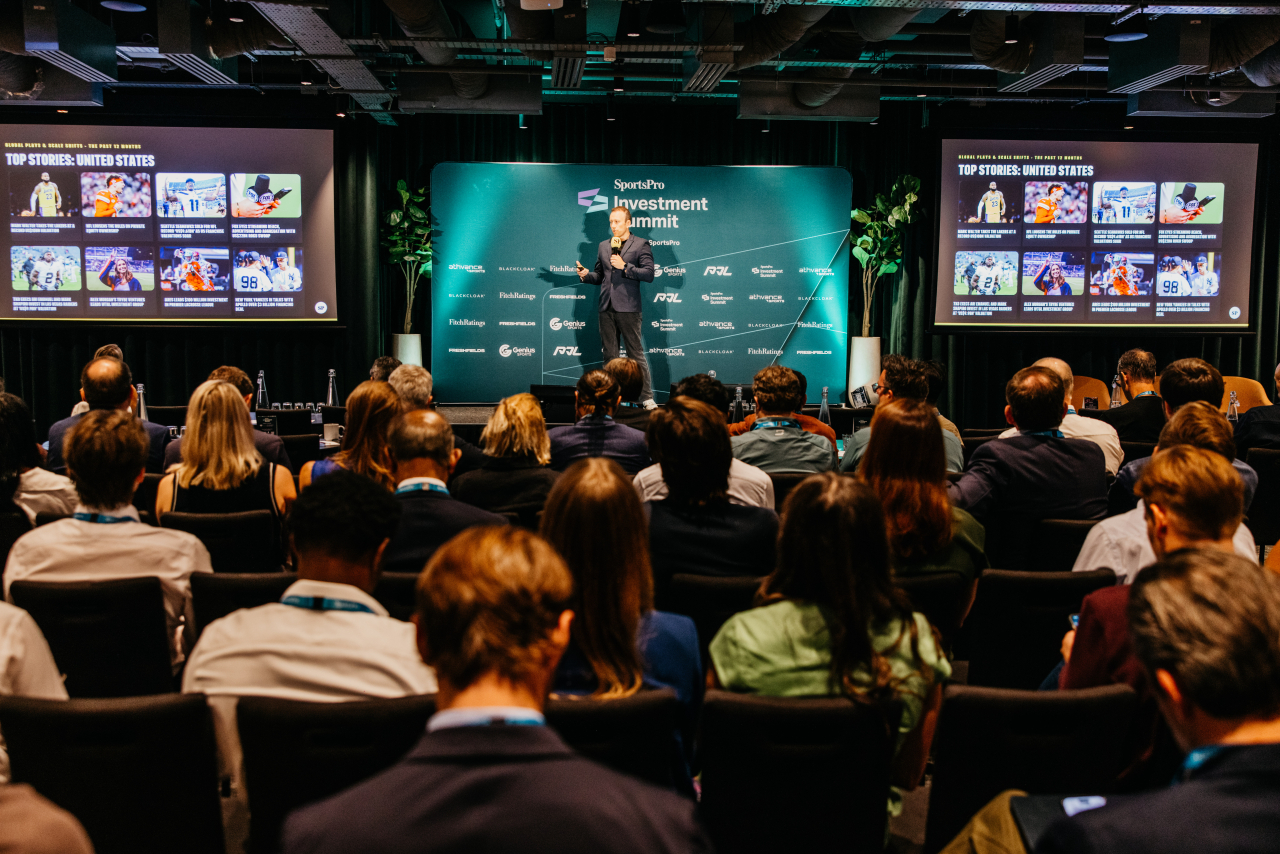Delegates watching a presentation at an investment summit held in The Minster Building