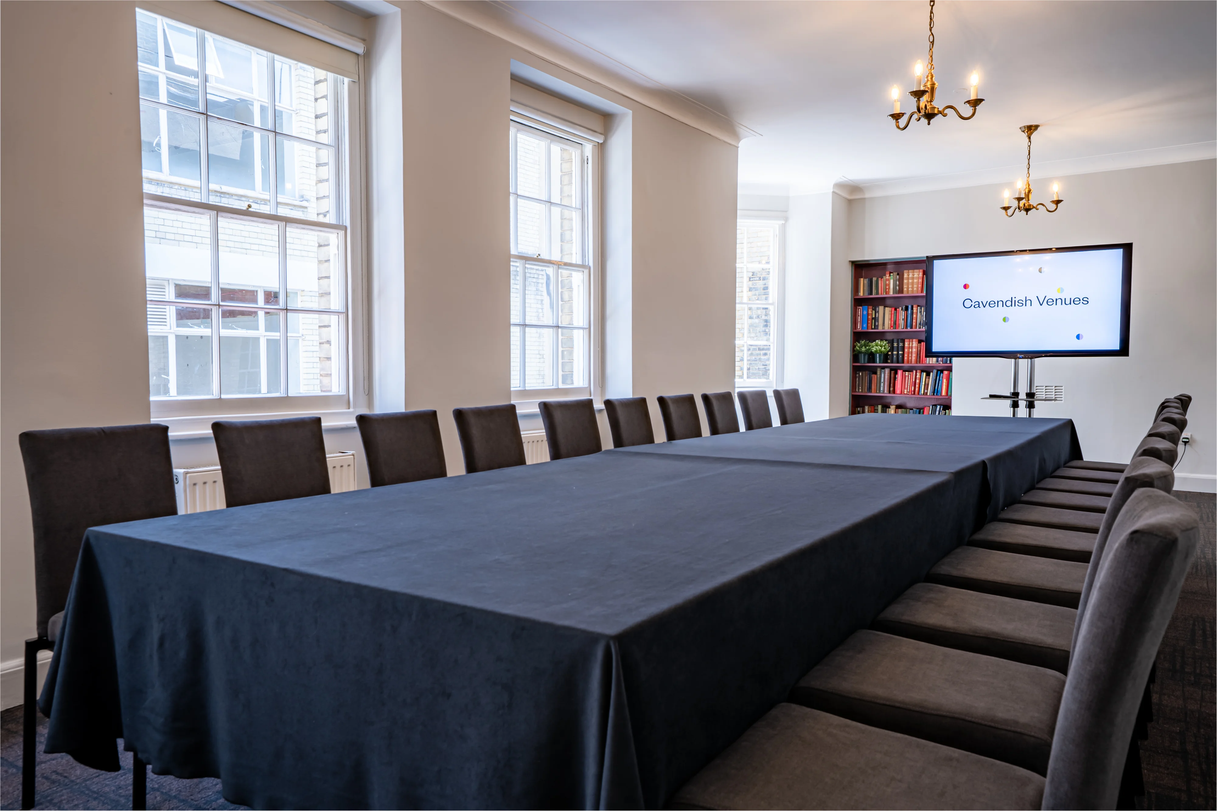 The Baker Suite at 44 Hallam Street set out boardroom style