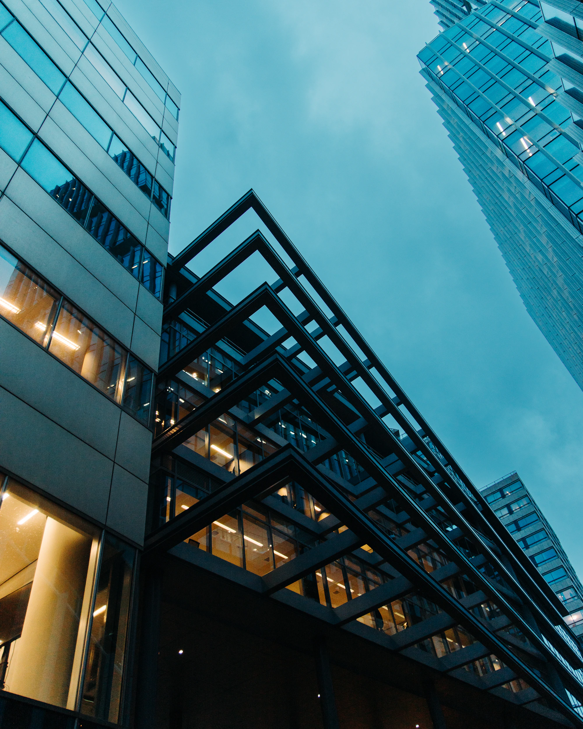 Glass office tower in the Zuidas business district, Amsterdam