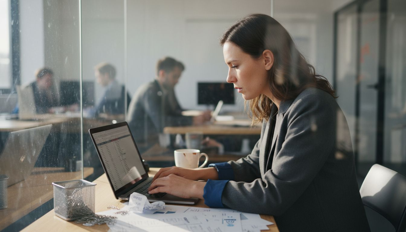 Director filing payroll PAYE on laptop