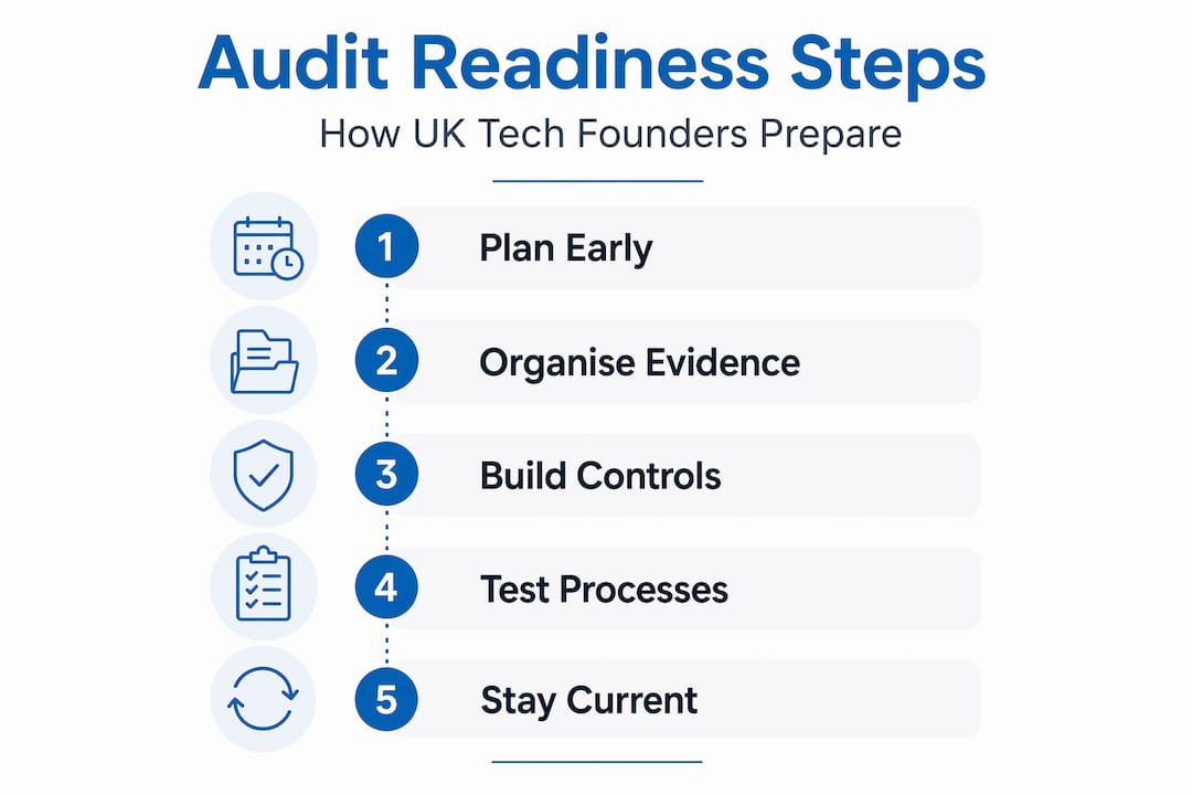 Vertical infographic of audit readiness steps
