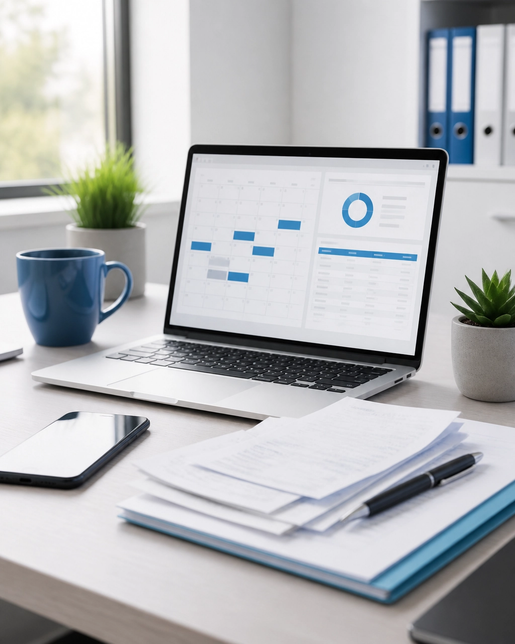 Small business owner checking digital bookkeeping records and preparing for HMRC reporting