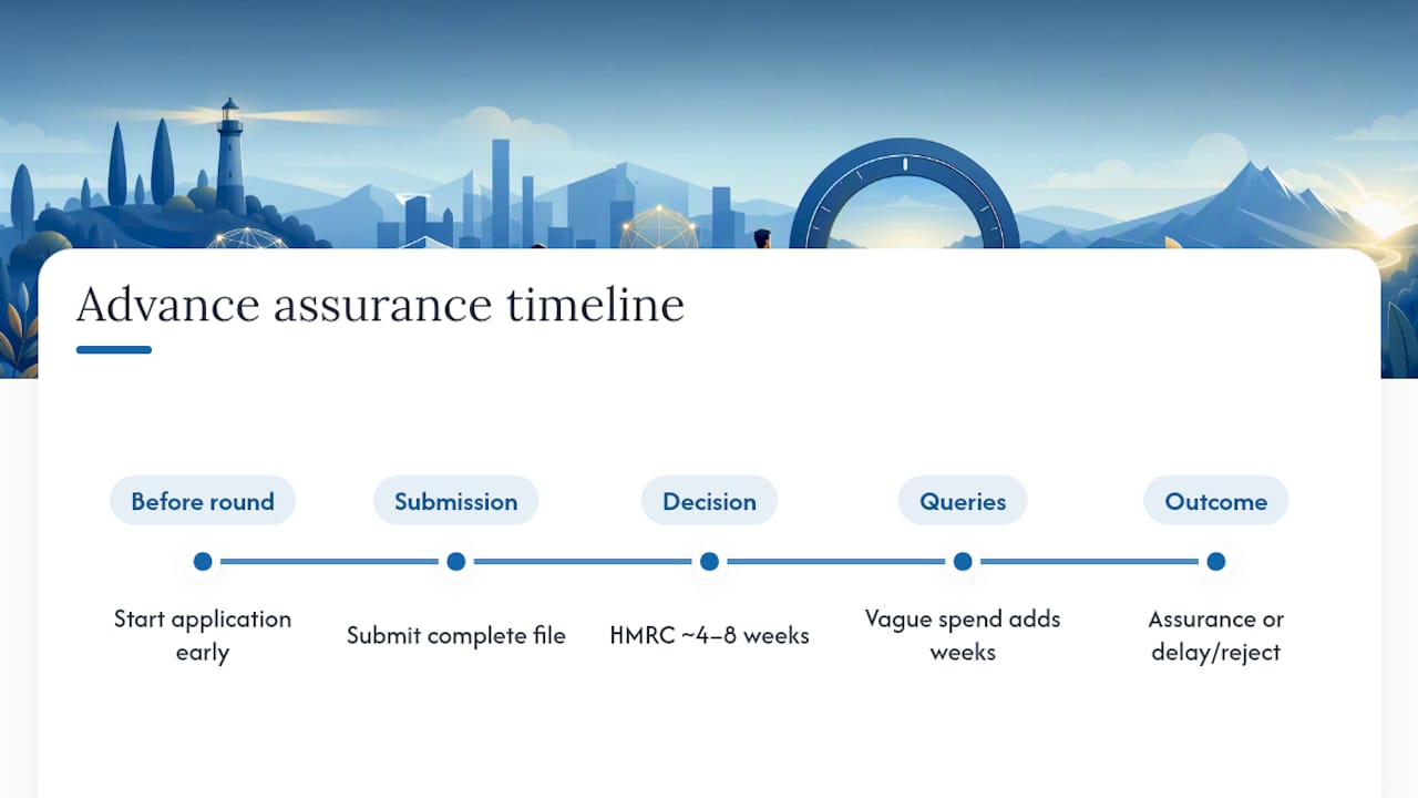What's the realistic timeline for HMRC advance assurance? — overview diagram