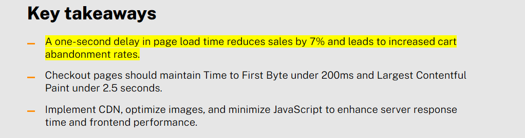 A list of key takeaways