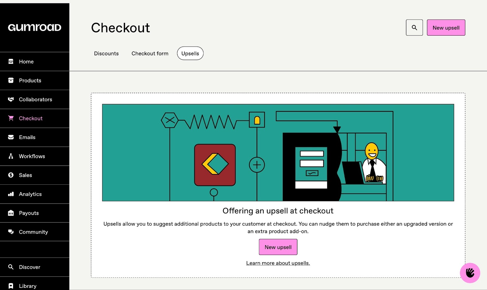 Offering and managing product upsells at checkout