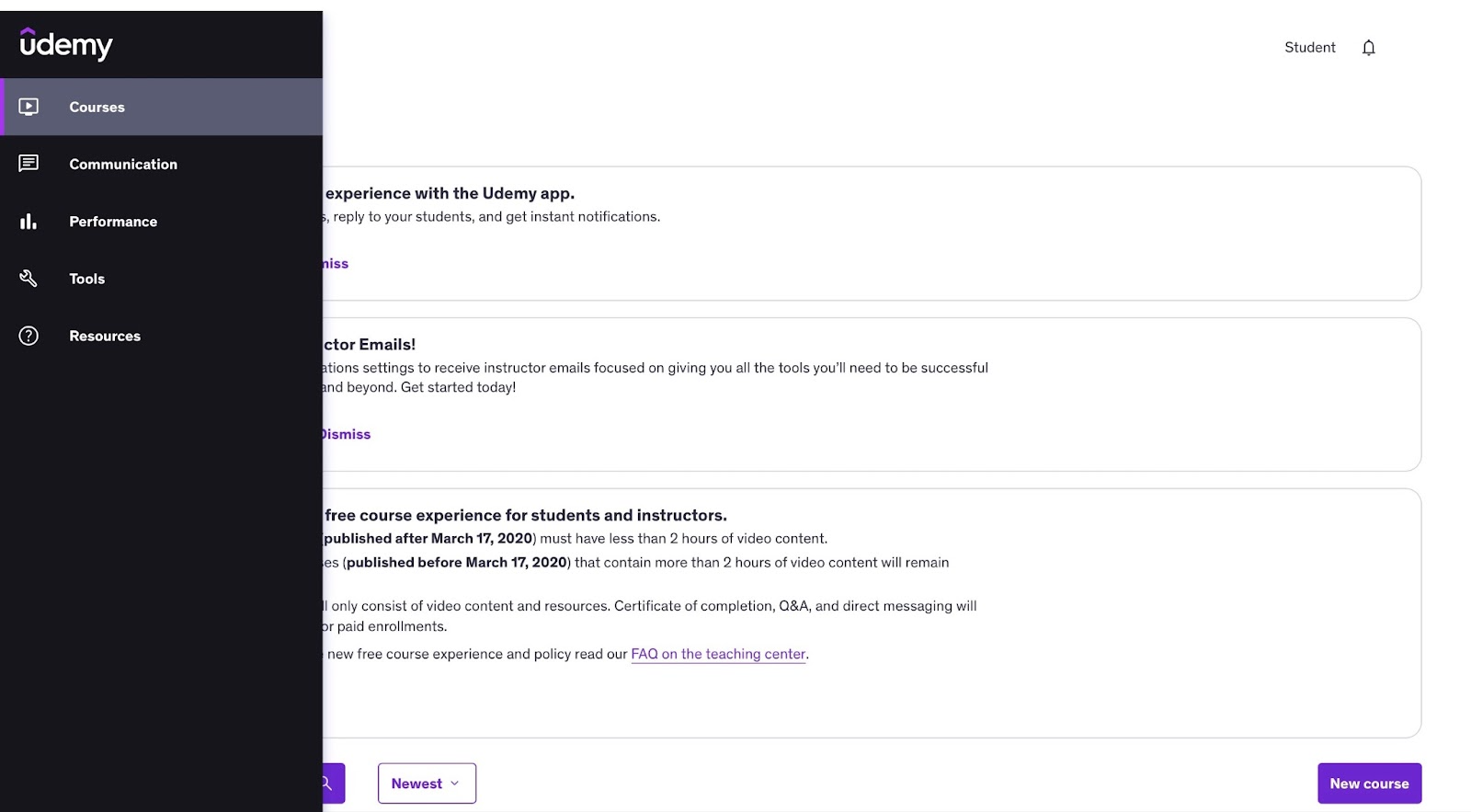 Udemy instructor email and course requirements.